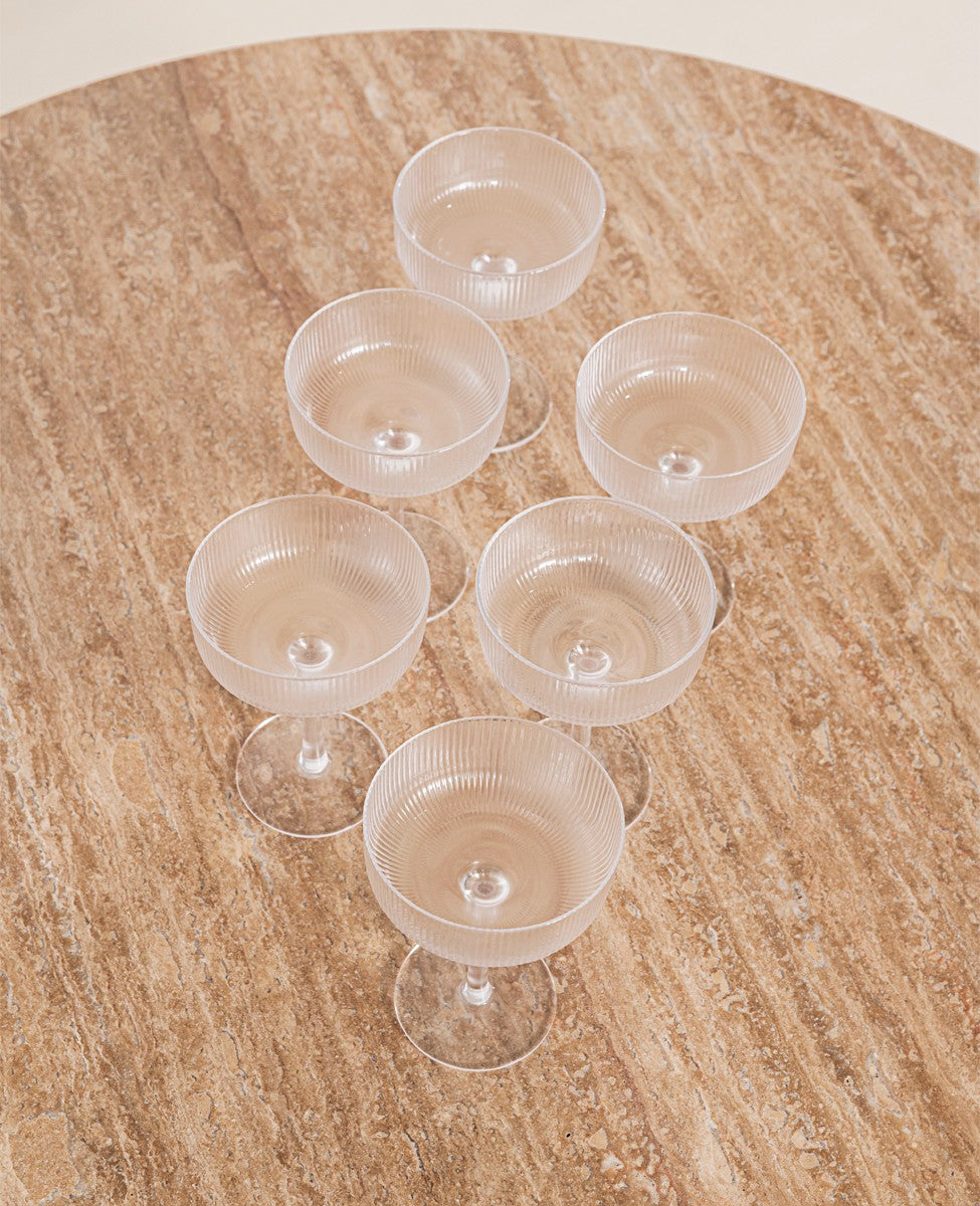 SET OF 6 MARTINI GLASS