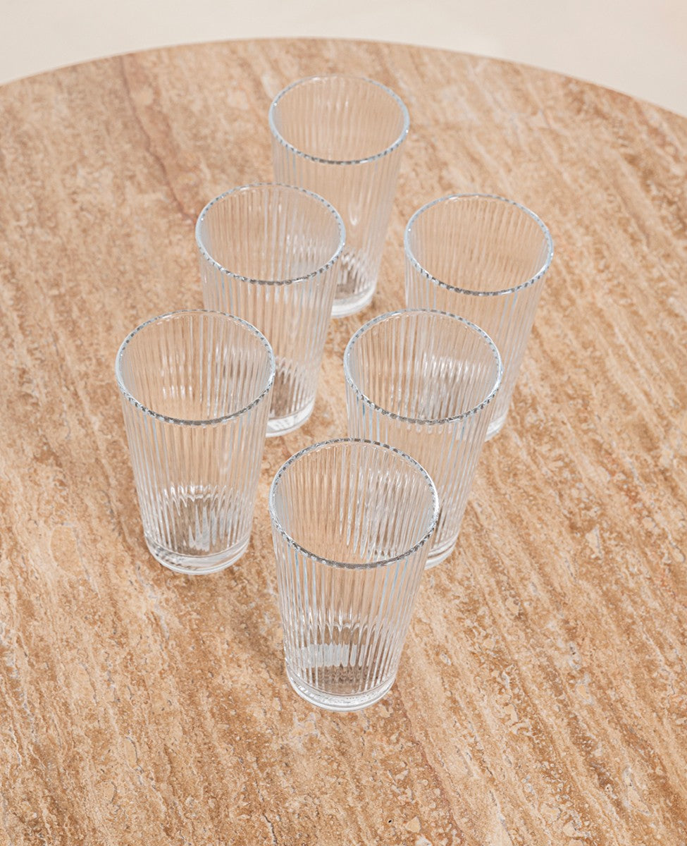 HIGH GLASS WITH LINES DESIGN (price per one)