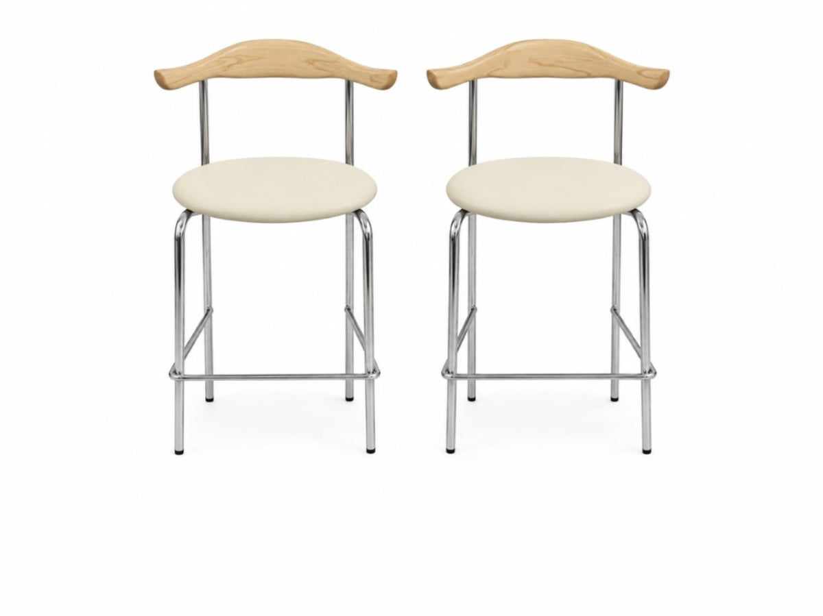 Sora Bar Chair - Natural Wood