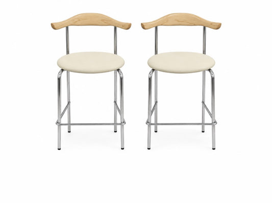 Sora Bar Chair - Natural Wood