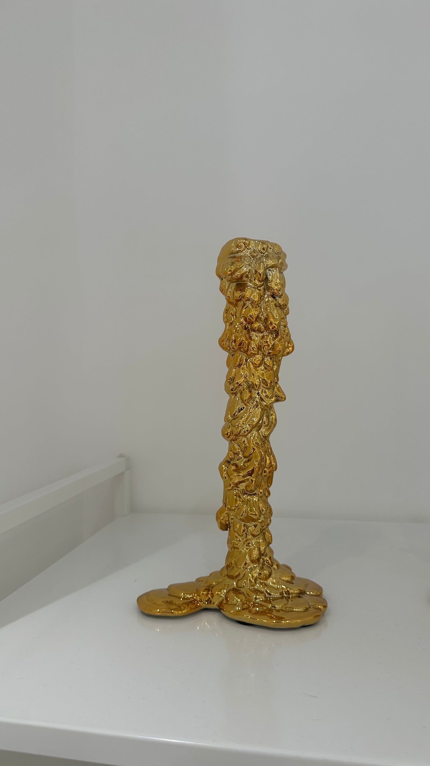 Gold candle holder big