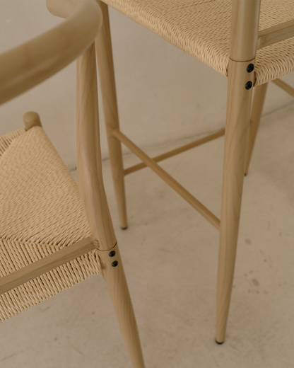CLEO NATURAL WOOD - BAR CHAIR