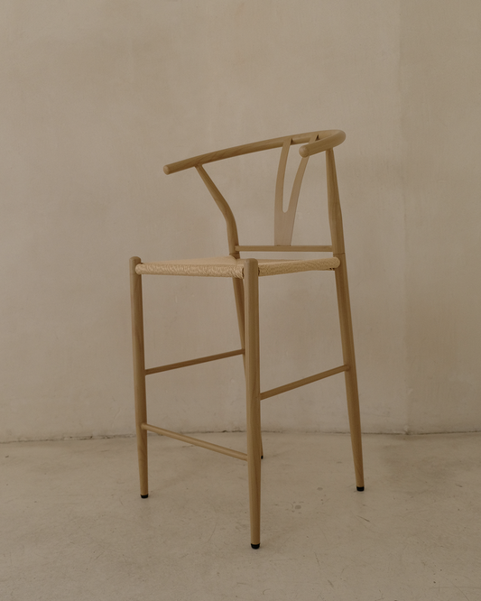 CLEO NATURAL WOOD - BAR CHAIR