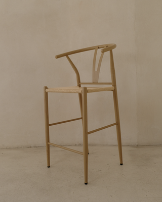 CLEO NATURAL WOOD - BAR CHAIR