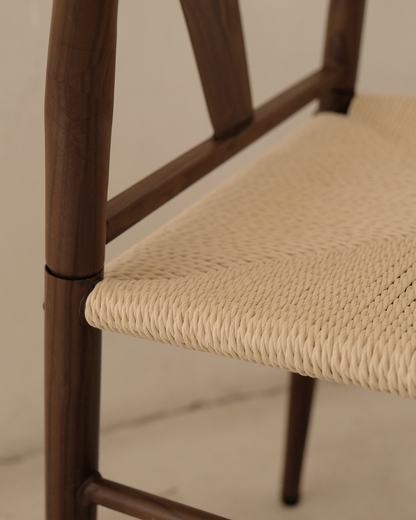 CLEO WALNUT - BAR CHAIR