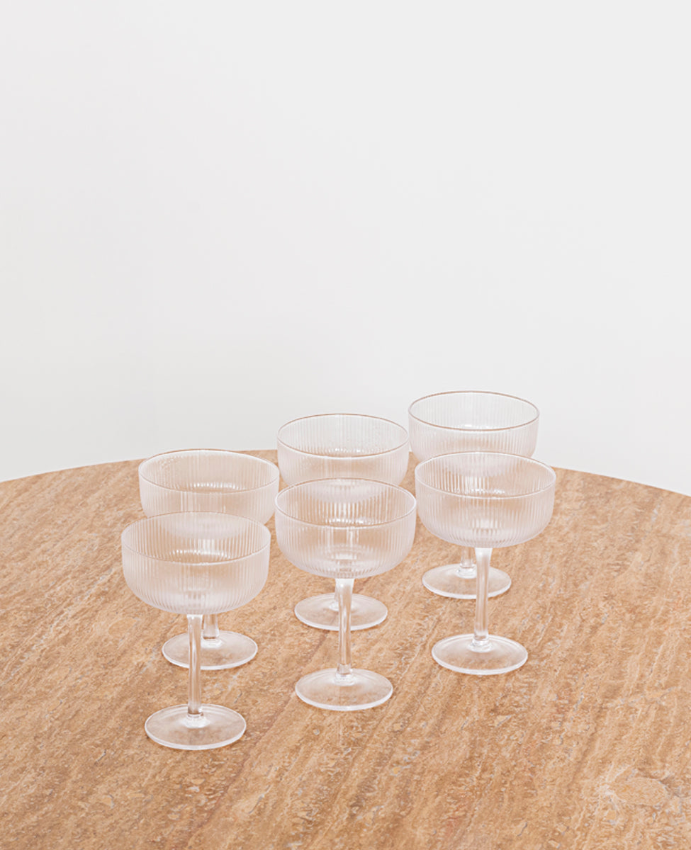 SET OF 6 MARTINI GLASS