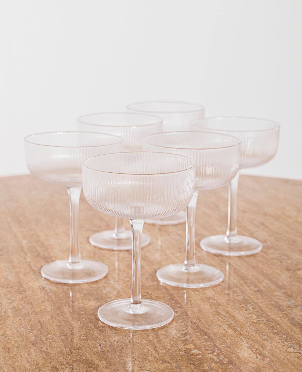 SET OF 6 MARTINI GLASS